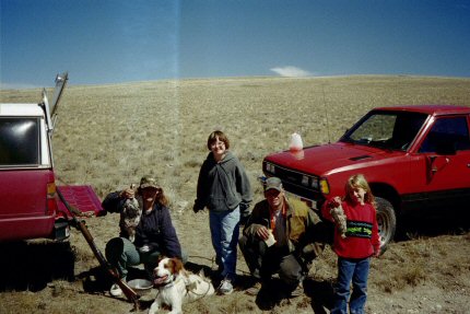 bonner hunting sage grouse with friends 2000